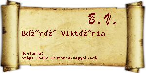 Báró Viktória névjegykártya